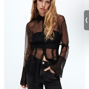 Zara Organza Blouse